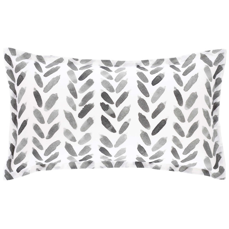 King Size Blue and White Cotton Brushstroke Sham