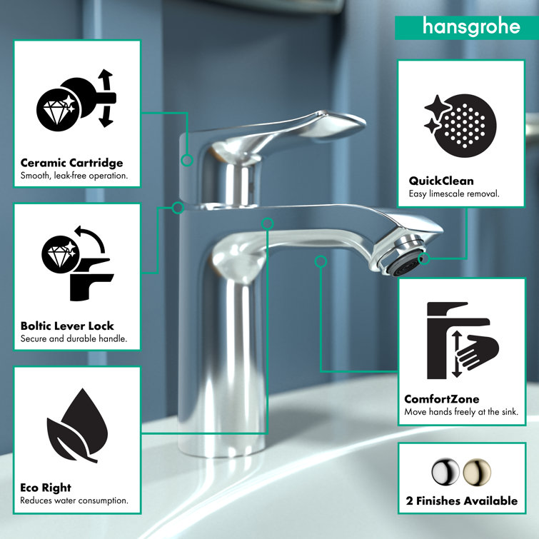 Sleek Chrome Single-Hole Bathroom Faucet with Easy Clean Aerator