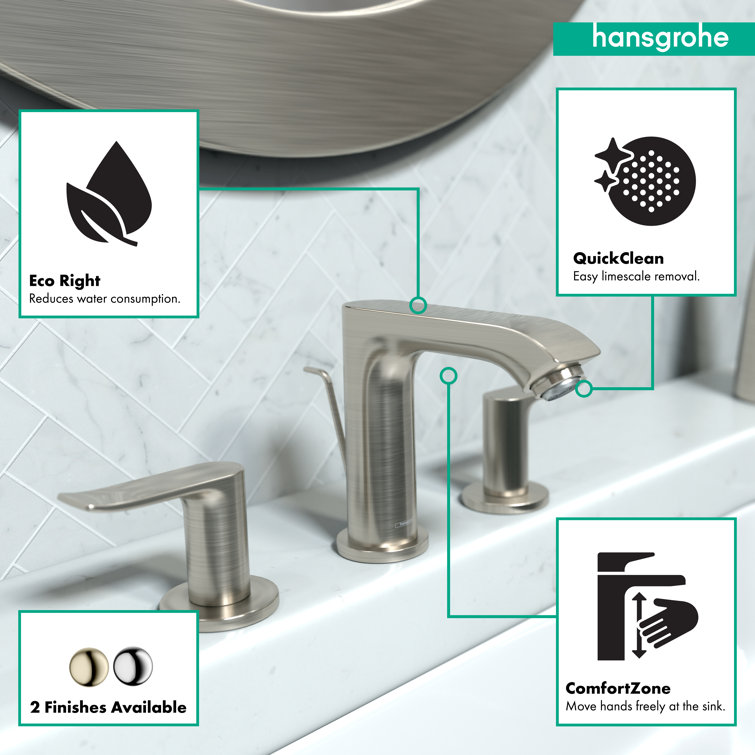 Elegant 18" Brushed Nickel Modern Bathroom Faucet