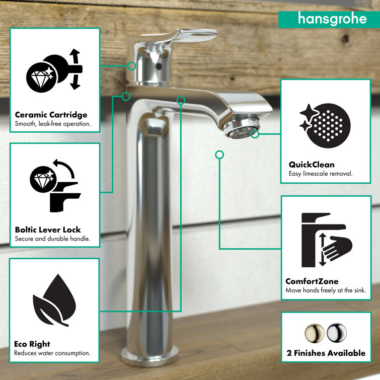 Sleek European Chrome Single Hole Vessel Sink Faucet