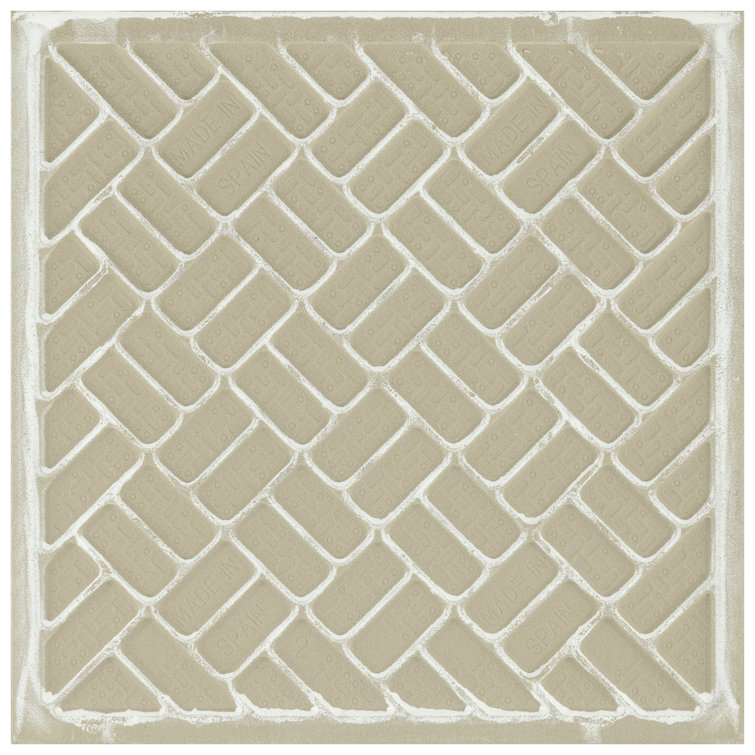 Arte 10" x 10" Blue and White Porcelain Patterned Tile