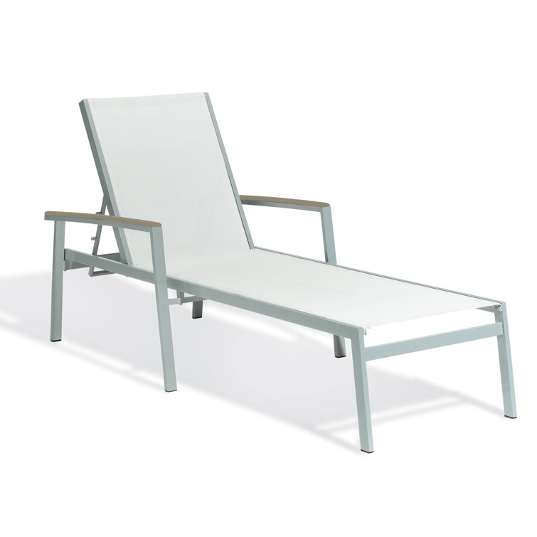 Set of 2 Flint and Cocoa Aluminum Chaise Lounges