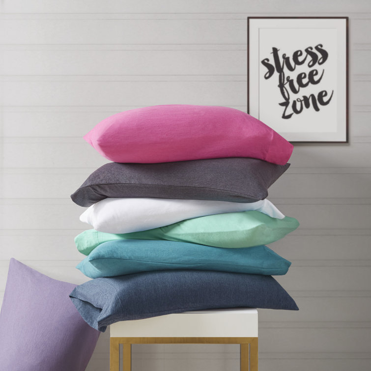 Dark Grey Twin XL Jersey Knit Polyester Sheet Set