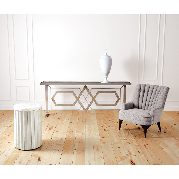 Silversmith Velvet Channel Tufted Accent Chair