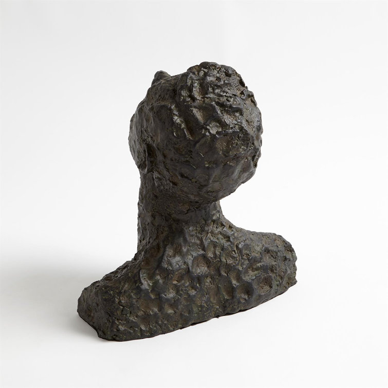 Contemporary Gazing Sculpture in Dark Bronze Verdi Finish
