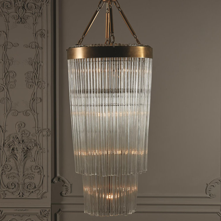 Rainfall Canopy 8-Light Brass & Bronze Chandelier