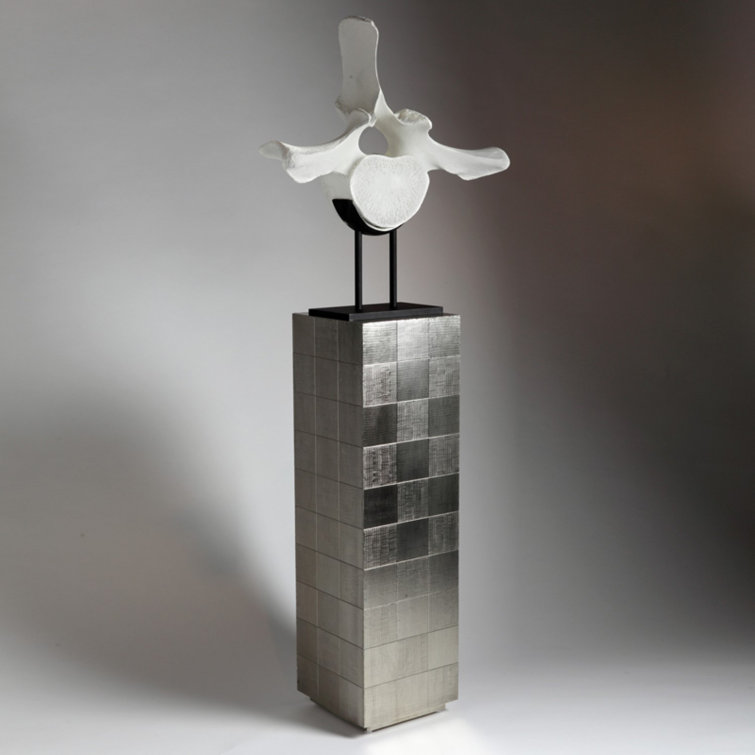 Hand-Hammered German Silver Clad Pedestal