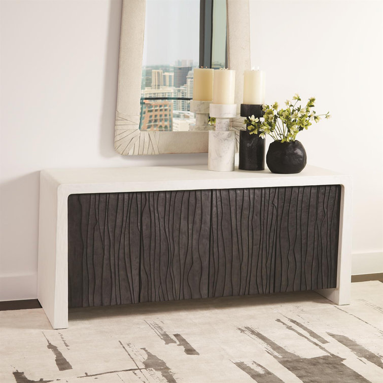 Gabriel Classic Leather-Wrapped 38''x18'' Wall Mirror in Black