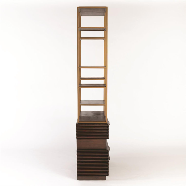 Oslo Etagere Handcrafted Ash Wood and Metal Frame Storage Unit