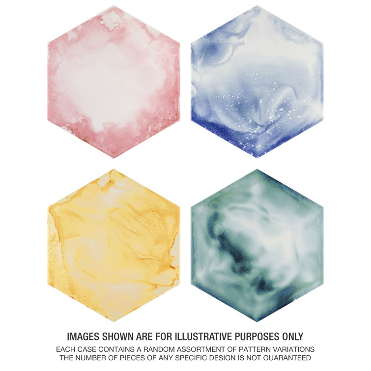 Multicolor Hexagon Porcelain Floor and Wall Tile