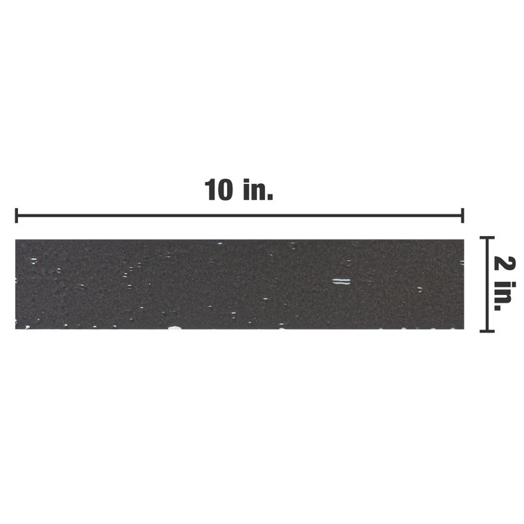 Argento Glossy Charcoal Black 2" x 10" Porcelain Subway Tile
