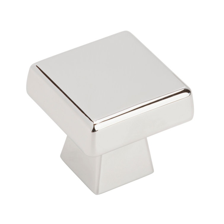 Polished Chrome Square Cabinet Knob with Mounting Hardware