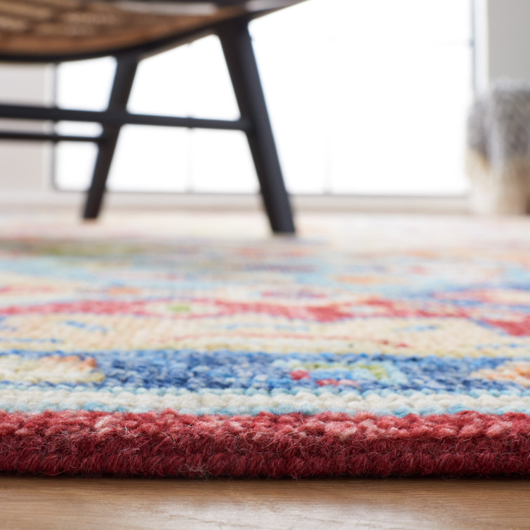 Hand-Knotted Serenity Blue Wool 9' x 12' Traditional Area Rug