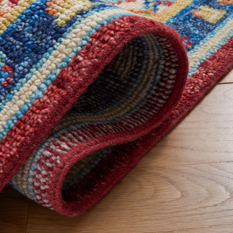 Hand-Knotted Serenity Blue Wool 9' x 12' Traditional Area Rug