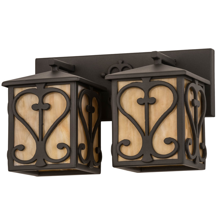 Caprice Hand Wrought Iron Dual Light Sconce