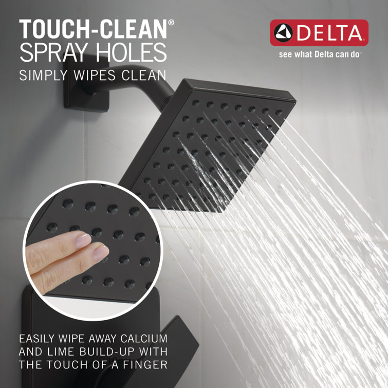 Matte Black Modern Single Function Wall Mounted Tub & Shower Trim Kit