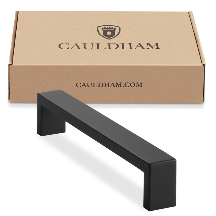 Matte Black Steel Cabinet Bar Pulls with Mounting Hardware - 10 Pack