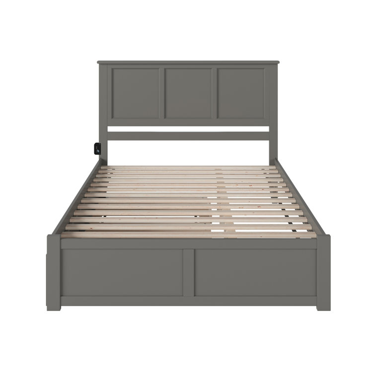Madison Medium Stained Wood King Bed with Storage Drawers