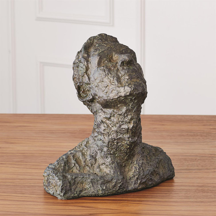 Contemporary Gazing Sculpture in Dark Bronze Verdi Finish