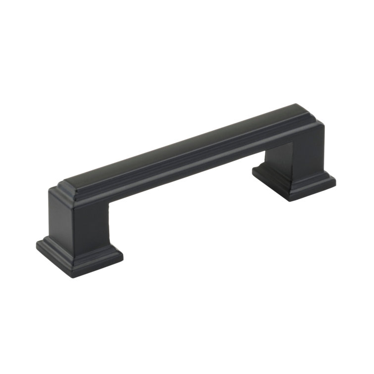 Matte Black Steel Bar Pull with Mounting Hardware