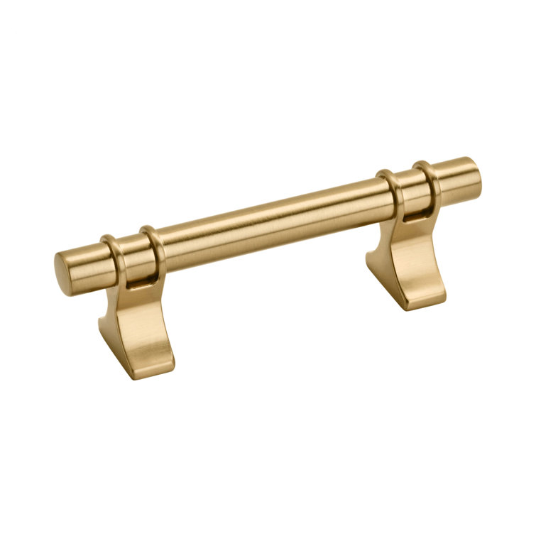Champagne Bronze Modern Bar Cabinet Pull with Mounting Hardware