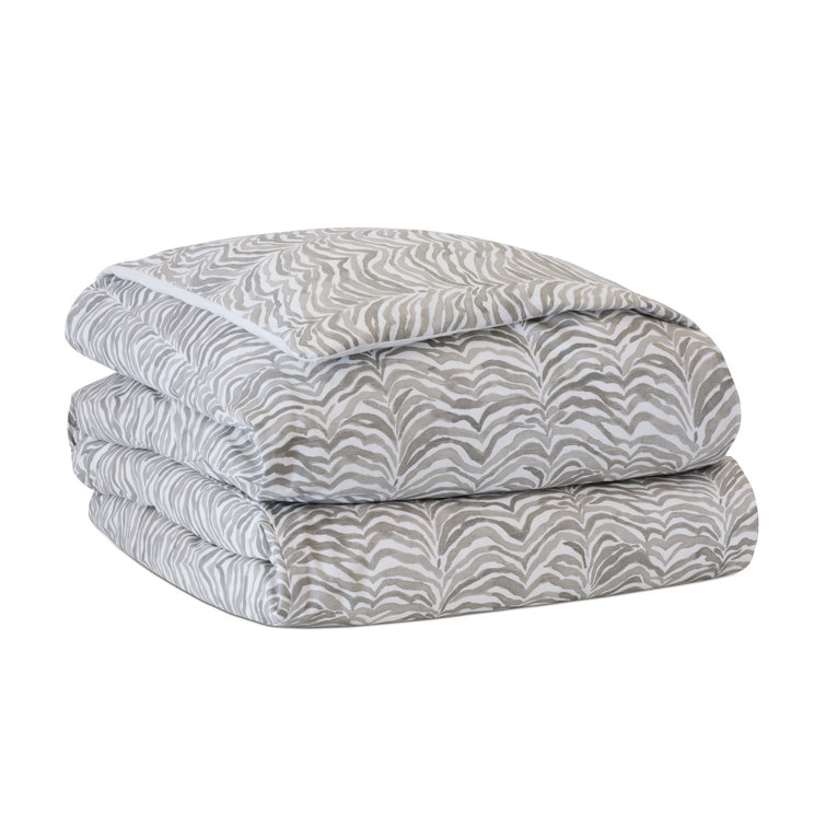 Amara Queen Cotton Gray Animal Print Duvet Cover