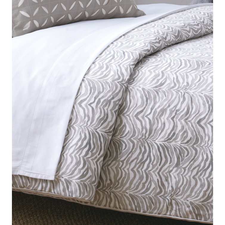 Amara Queen Cotton Gray Animal Print Duvet Cover