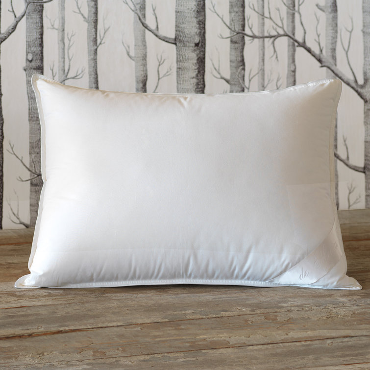 Standard White Faux Down Alternative Firm Pillow