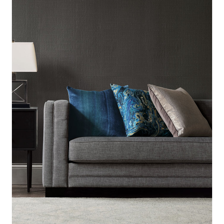 Ombre Peacock Cotton Throw Pillow with Feather Insert
