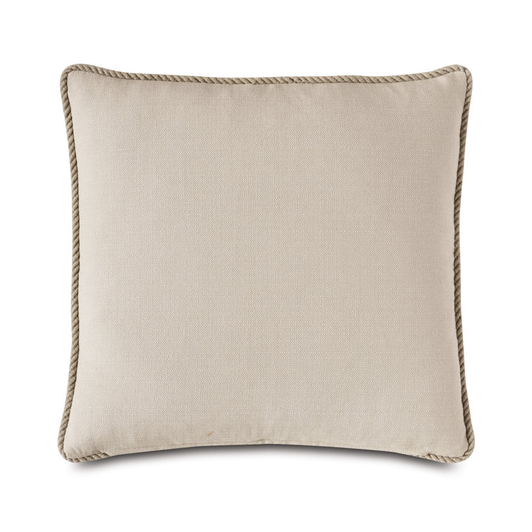 Naya Geometric Black and Beige Synthetic Square Throw Pillow