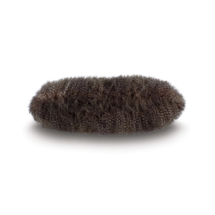 Naya Mogli Faux Fur Animal Print Rectangular Lumbar Pillow