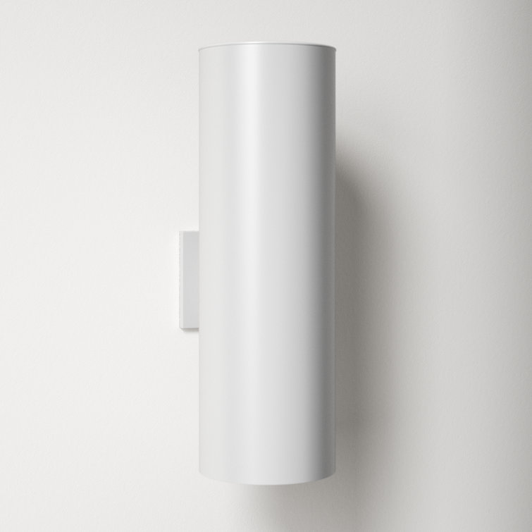 Bronze 2-Light Cylinder Outdoor Aluminum Wall Sconce