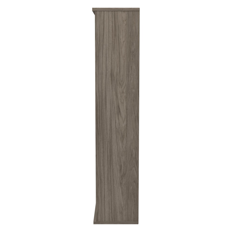 Modern Hickory 73" Adjustable 5-Shelf Wood Bookcase