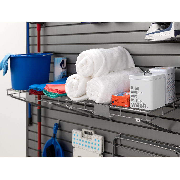 18-Piece Metal and Plastic Slatwall Hook and Basket Kit