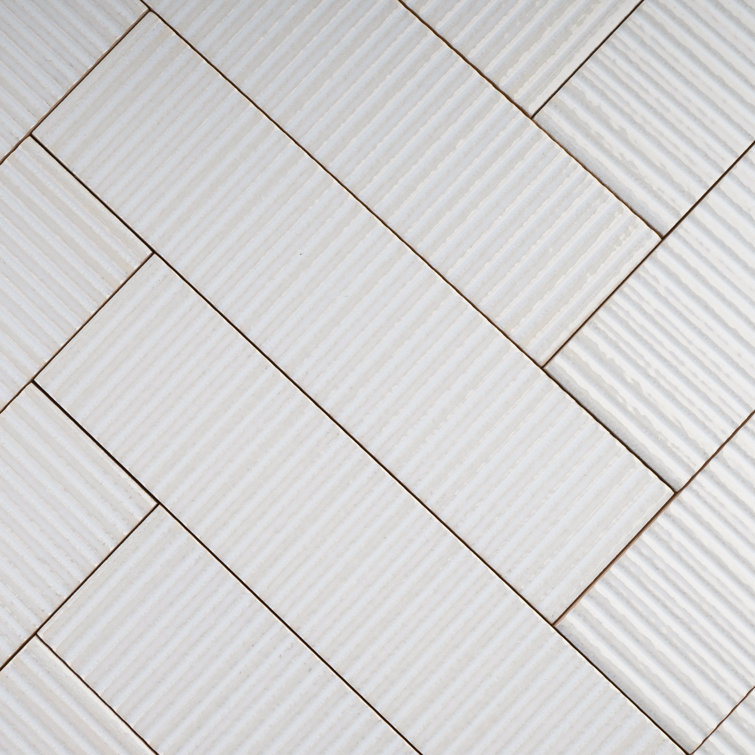 Soldeu White Glossy Ceramic Subway Wall Tile
