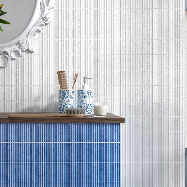Soldeu White Glossy Ceramic Subway Wall Tile