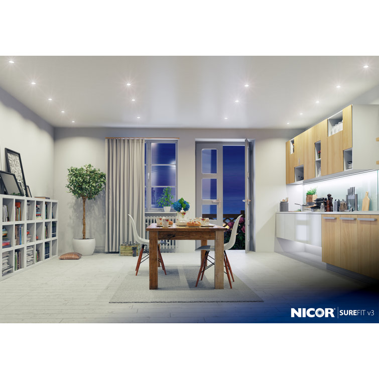 DLF3 Round 4-Inch Satin Nickel LED Recessed Lighting Kit