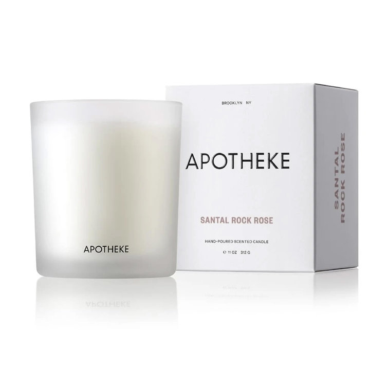 White Soy Wax Santal Rock Rose & Lavender Scented Candle