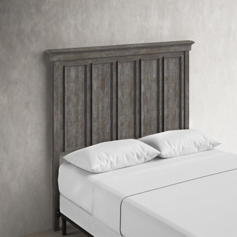 Lancaster Gray Pine Queen Panel Bed with Drawers
