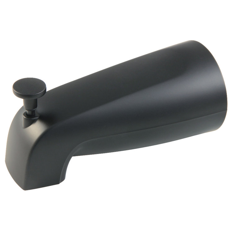 Matte Black Zinc Diverter Tub Spout