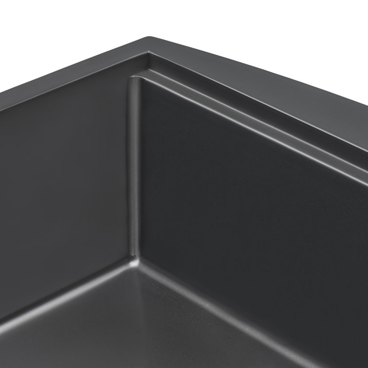 Gunmetal Matte Black 30" Stainless Steel Farmhouse Sink with Accessories