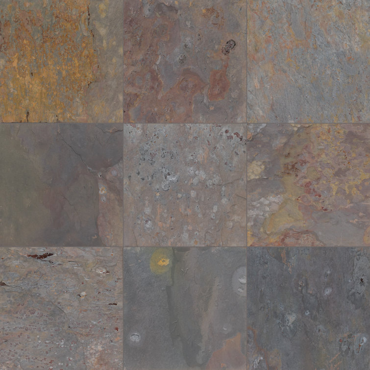 Classic Multicolor Slate 12" x 12" Floor and Wall Tile