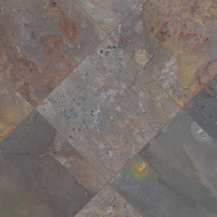 Classic Multicolor Slate 12" x 12" Floor and Wall Tile