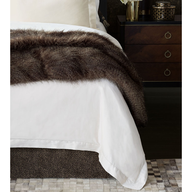 Naya 53" x 80" Faux Fur and Cotton Throw Blanket