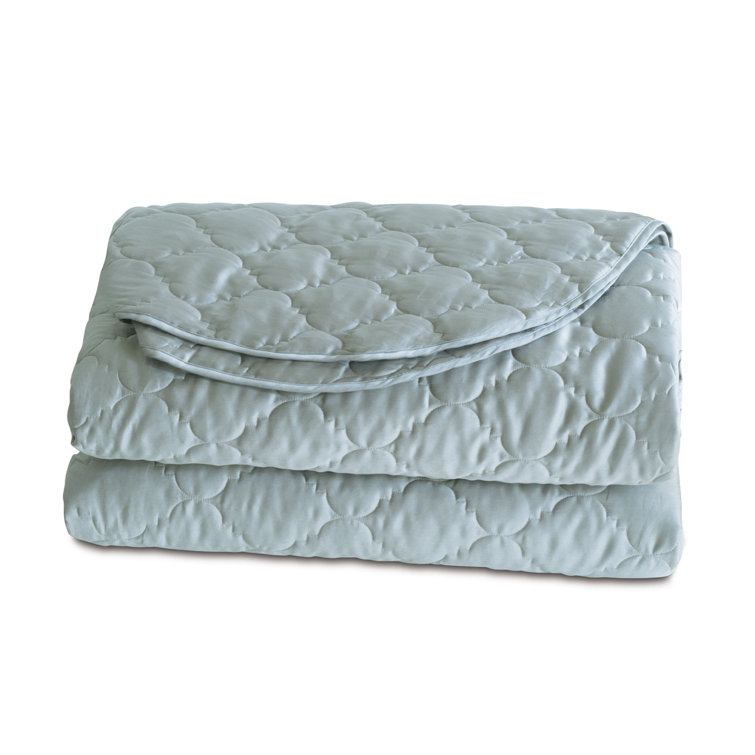 Viola Sea Breeze King Cotton Sateen Quilted Bedspread