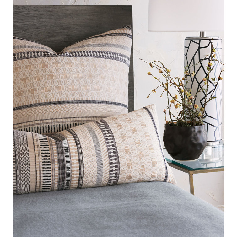 Ethnic Jacquard Cotton Blend Rectangular Lumbar Pillow
