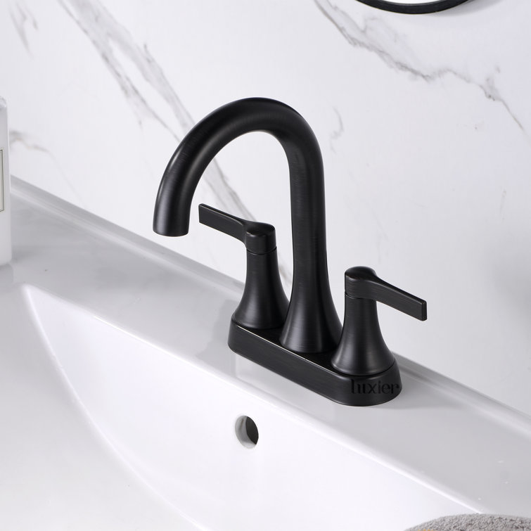 Oil Rubbed Bronze 2-Handle Centerset Bathroom Faucet with Drain Assembly