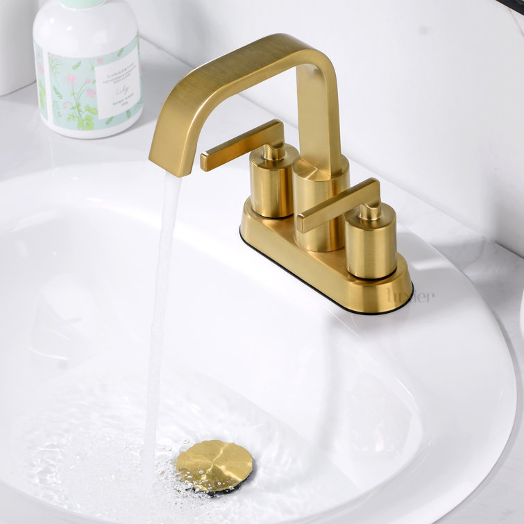 Centerset Faucet 2-handle Bathroom Faucet with Drain Assembly