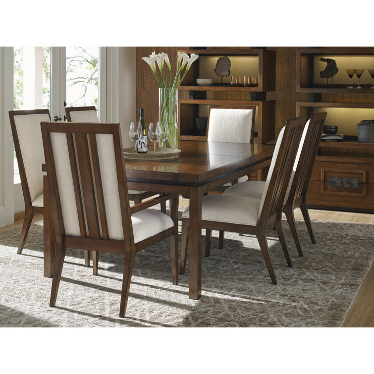 Cobblestone Ivory Linen and Wood Transitional Side Chair