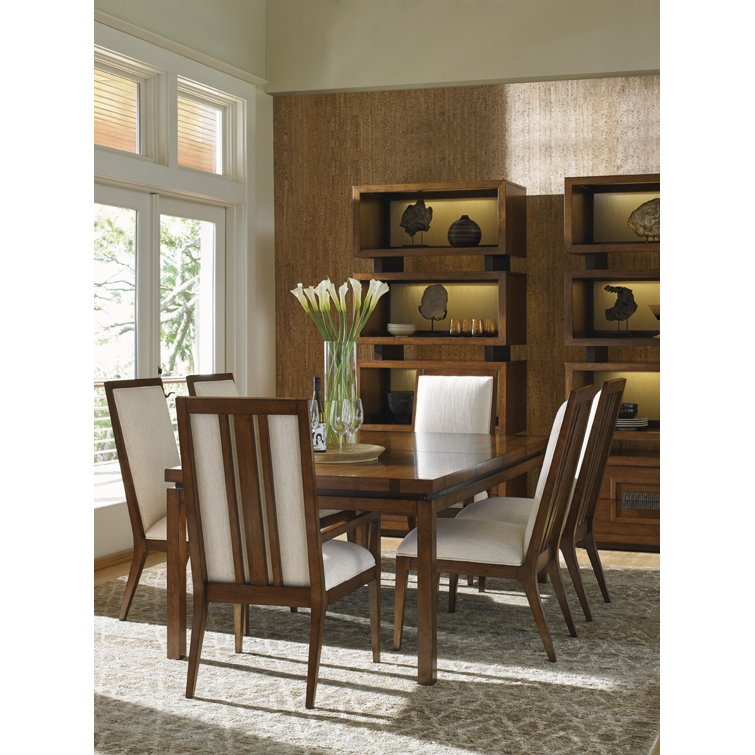 Marquesa Hickory and Walnut Inlay Extendable Dining Table